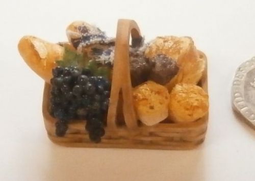 Basket of Bread and Grapes