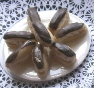 Plate of Chocolate Eclairs